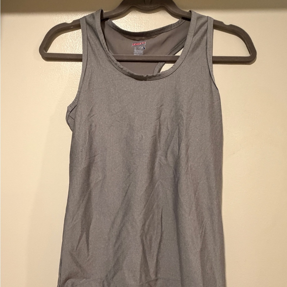 Soffe Gray Dri Racerback Active Tank Top Size M